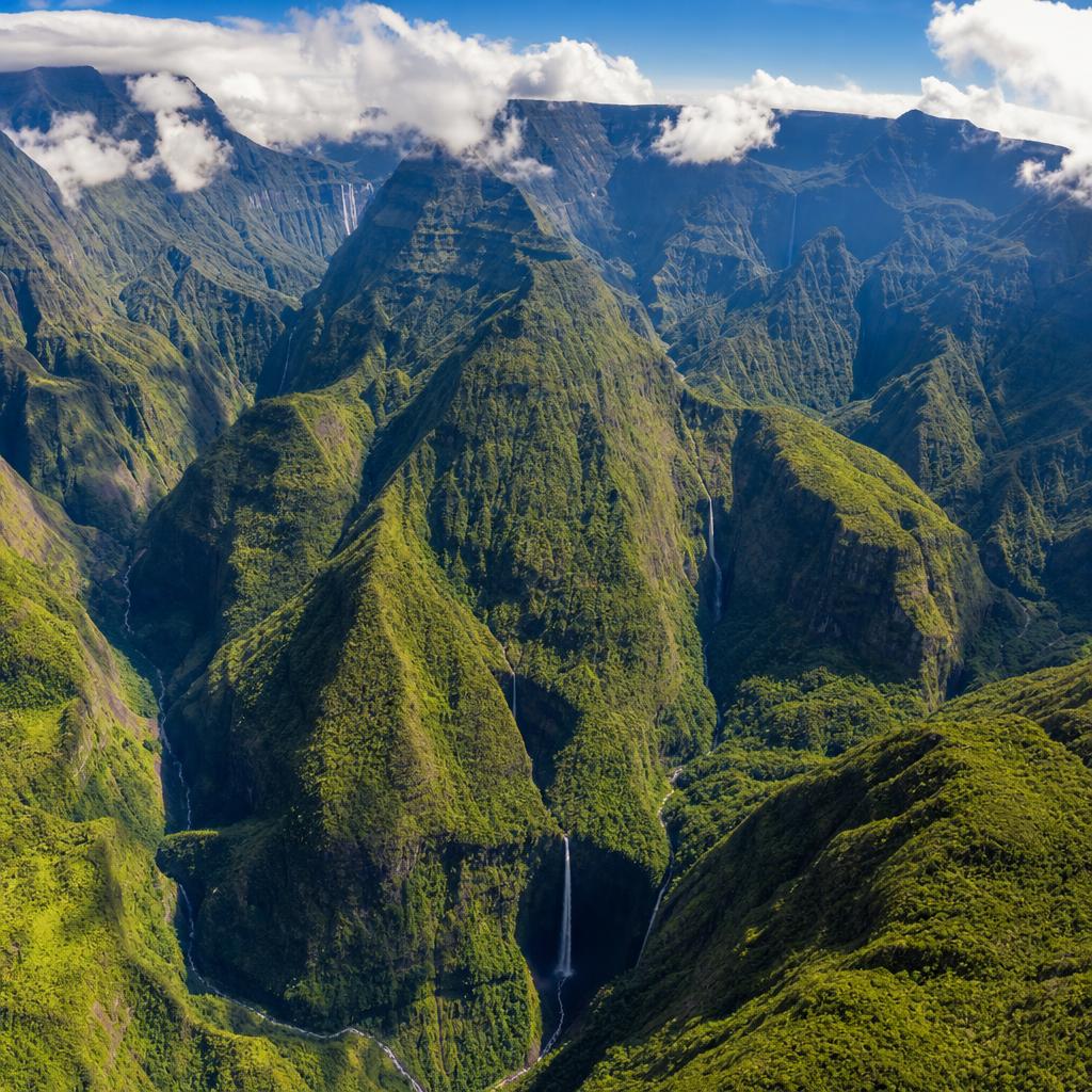 Excursion en hélicoptère au-dessus de La Réunion